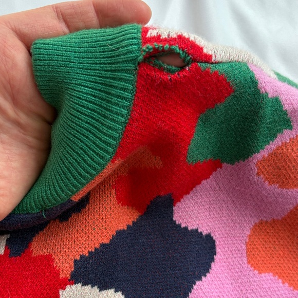 Cropped Colorful Patterned Sweater - Picture 4 of 4